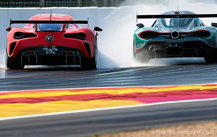 모터스포츠 전용 타이어 브랜드 - **"The Intricate Alchemy of Racing Tire Compounds"**: A hyper-realistic, close-up shot of a high-per...