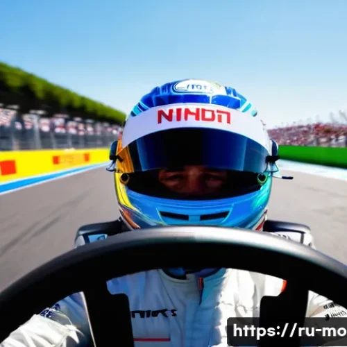 Home 15 F1 타이어 전략 - **Prompt:** A dynamic, eye-level shot from inside a Formula 1 cockpit, looking forward through the w...